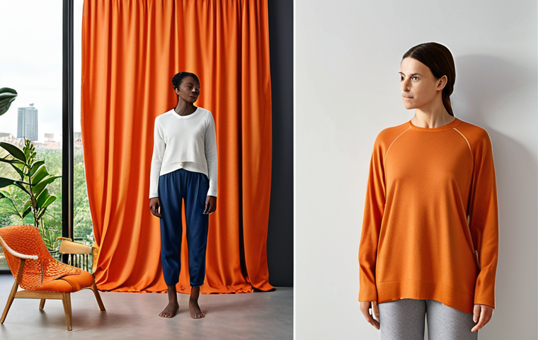 2
**Prompt 2: Smart & Sustainable Textiles for Everyday Life**
A modern, vibrant setting showcasing diverse individuals interacting with smart and sustainable textiles. One person is wearing a sleek, comfortable garment that subtly displays health metrics, while another interacts with a smart home textile, like a curtain that adapts to light. The background features elements of eco-friendly materials, such as stylish products made from recycled fibers, organic cotton, or innovative bio-based materials like orange peel or seaweed textiles. The overall mood is positive and forward-looking, emphasizing comfort, well-being, and environmental responsibility through advanced, intelligent fabrics integrated into daily life. --ar 16:9 --v