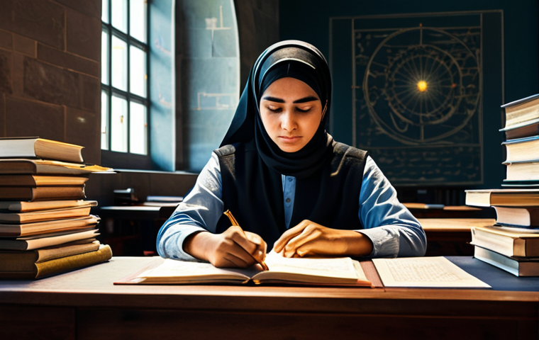 섬유기사 필기시험 대비 방법 - The Strategic Scholar: Deciphering the Textile Exam's Blueprint**
A determined young Arab man or wo...