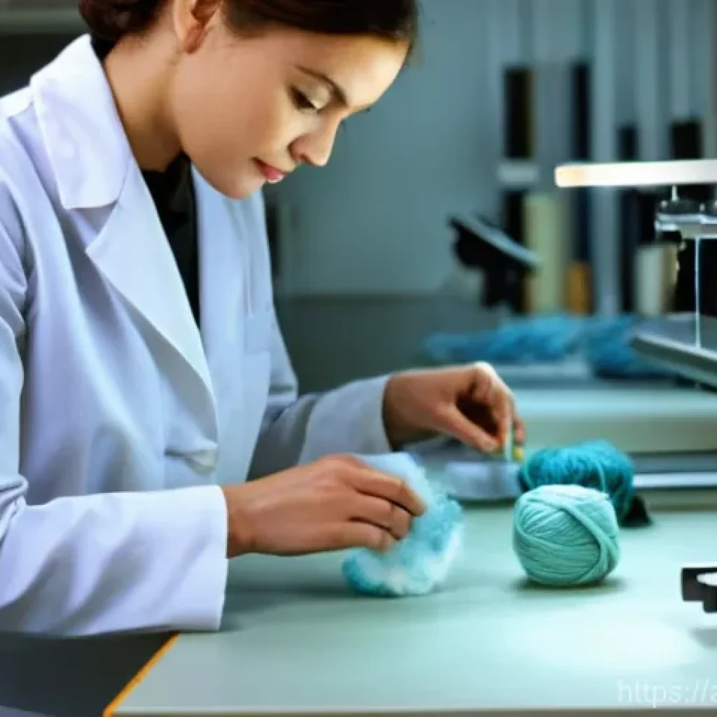 섬유기사 필기시험 대비 자료 - **Prompt 1: "A professional female textile engineer, aged late 20s to early 30s, wearing a crisp whi...