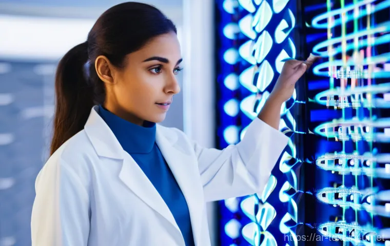 섬유기사 자격증과 산업별 전망 - Image Prompt 1: The Visionary Textile Engineer in a Smart Fabric Lab**