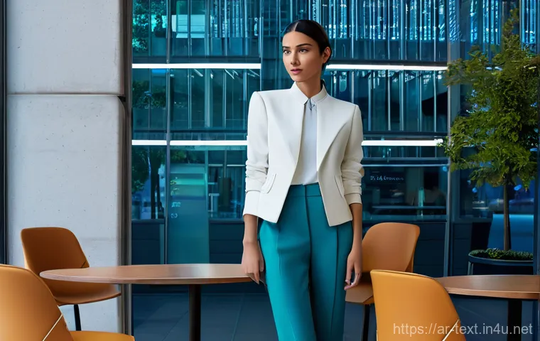 섬유기사 자격증 취득 후의 전망 - **Prompt for Smart Textiles: "Connected Urban Life"**
A highly detailed, realistic image of a di...