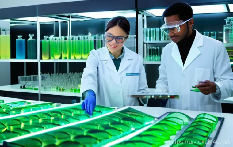 섬유기사 자격증 취득 후의 전망 - **Prompt for Smart Textiles: "Connected Urban Life"**
    A highly detailed, realistic image of a di...