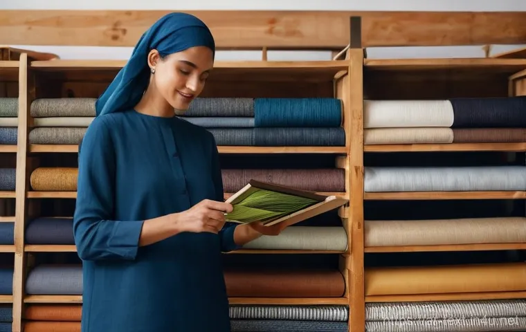 섬유기사 자격증 취득 후의 전망 - **Smart Textiles for Enhanced Well-being:** A serene and brightly lit modern home or clinic setting....