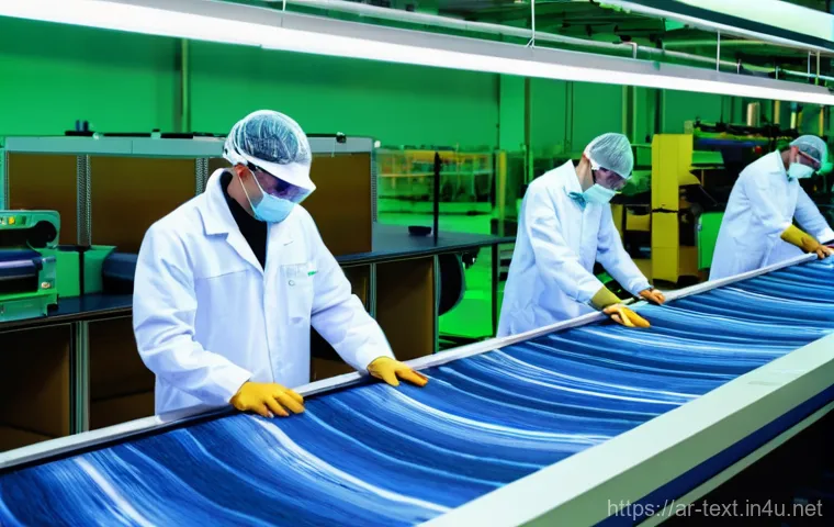 섬유기사 실기 시험 준비법 - **Futuristic Smart Textile Showcase:**
"An elegant, futuristic exhibition space dedicated to sma... 섬유기사 실기 시험 준비법 - **Futuristic Smart Textile Showcase:**
"An elegant, futuristic exhibition space dedicated to sma...