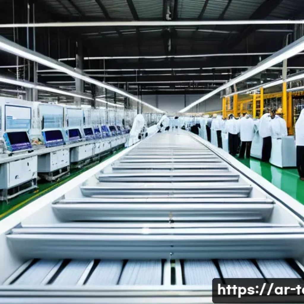 섬유기사와 공정 혁신 사례 - A modern textile factory in Saudi Arabia with advanced IoT and AI-powered machinery actively monitor...