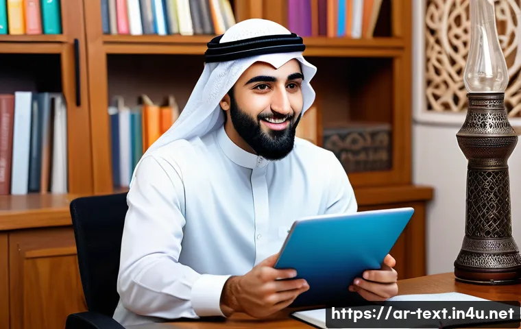 섬유기사와 실기시험 대비 성공 사례 - A detailed modern study environment of an Arab student preparing for a histology exam, featuring a d...