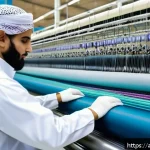 Home 18 섬유기사와 자격증 취득의 가치 - A detailed scene of a skilled textile technician working in a modern industrial fabric factory in Sa...