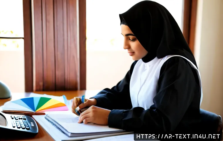 섬유기사 국가시험 준비 방법 - Photorealistic study scene for textile engineering national exam preparation, a focused Arab univers...